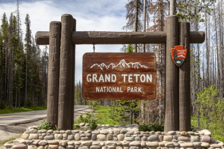 Schild Grand Teton Nationalpark